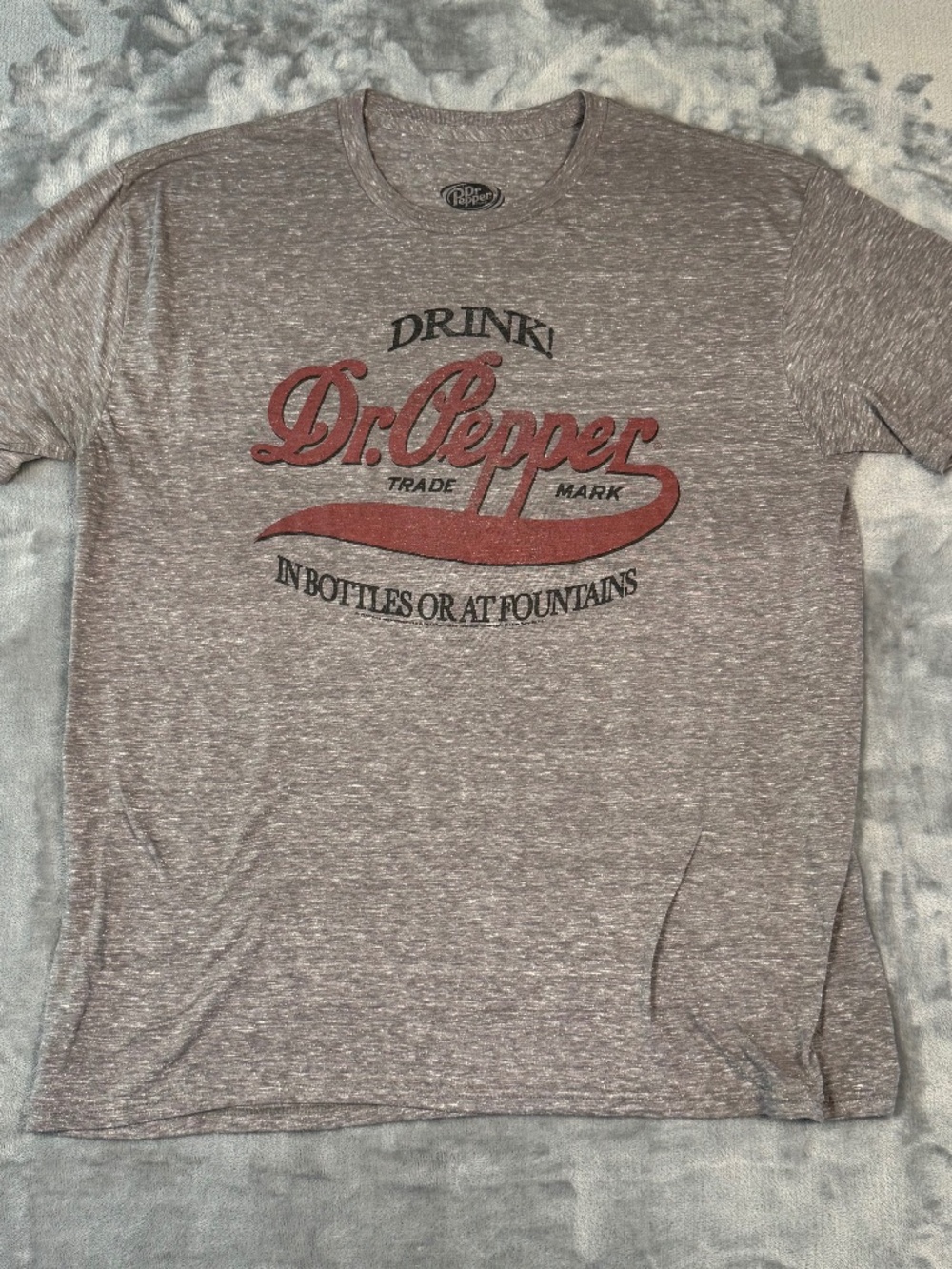 Dr Pepper Soda T-Shirt XL Gray Heathered Vintage Style Graphic Tee